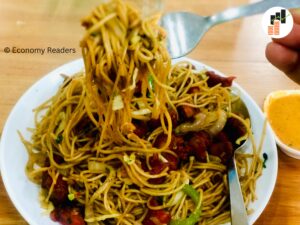 Fork Spoon with Chicken Chowmein